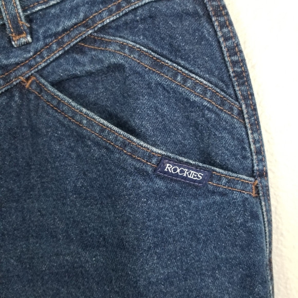 Vintage 90s Rocky Mountain High Rise Mom Straight Leg Rigid Denim Jeans Sz 17/18 - Picture 6 of 12